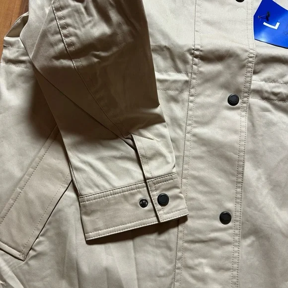 Hunter Women’s Almond/Tan Water Resistant Jacket with Hood, Size Large, New - Picture 7 of 11